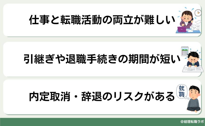 転職先を決めて退職デメリット